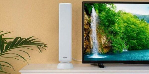 Antenne TV Intérieure Amplifiée Superior Electronics - Gain 30 DB, Pour TNT HD, DAB, FM, Dimensions 19x14x22.5 Cm